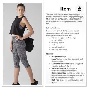 Lululemon 4 Wunder Under 1/2 Tight